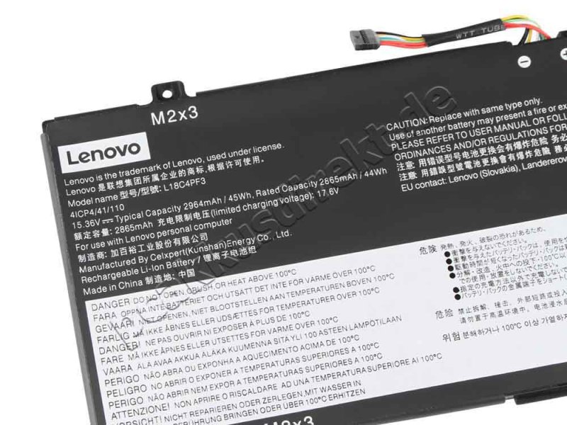 Original 2964mAh 45Wh 4 Zellen Akku Lenovo ideapad C340-14API