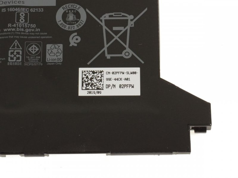 Original 3500mAh 42Wh 3-Zellen Akku Dell 2PFPW 8JYHH