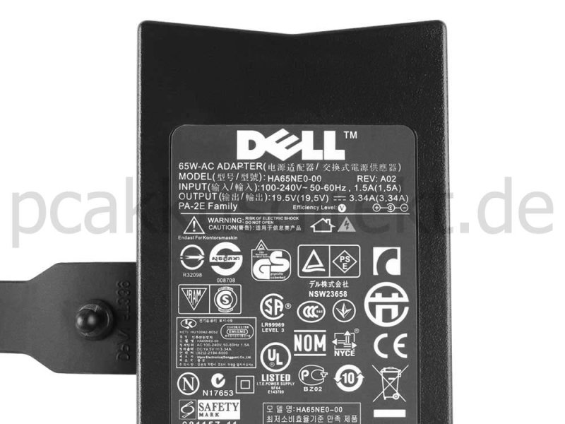 65W Dell Latitude 7290 P28S P28S002 Netzteil Ladegerät