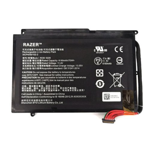 Original 6160mAh 70Wh 3 Zellen Akku Razer Blade Pro 17 RZ09-03148W02-R3W1