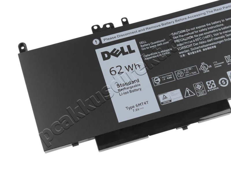 Original 62Wh 4-Zellen Dell Latitude E5470 P62G001 Akku