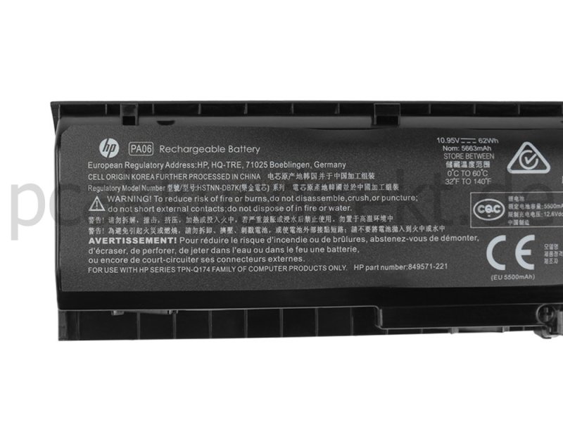 Original 5663mAh 62Wh 6-Zellen Akku HP Pavilion 17-ab232ng 17-ab203np