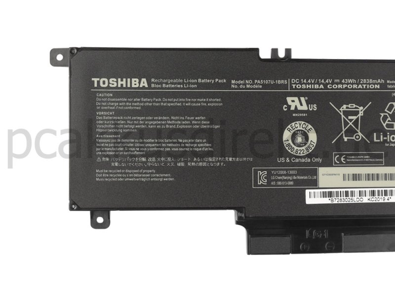 Original 2800mAh 45Whr Akku Toshiba Satellite P50-BBT2N22 P50-B-112