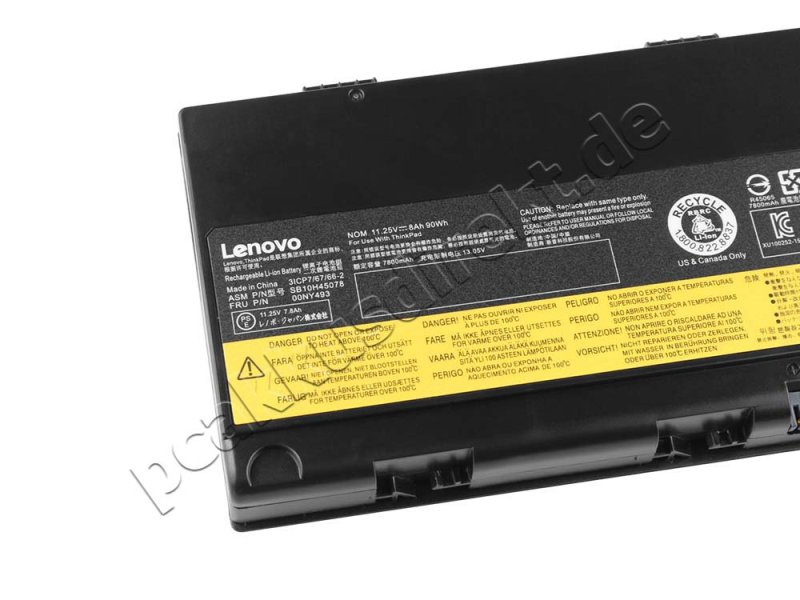 8000mAh 90Wh 9 Zellen Akku Lenovo ThinkPad P50