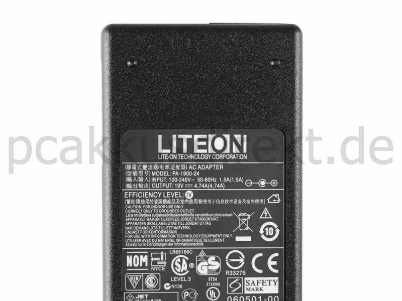 90W LiteOn SLS0713A19K25LF Netzteil Ladegerät + Ladekabel