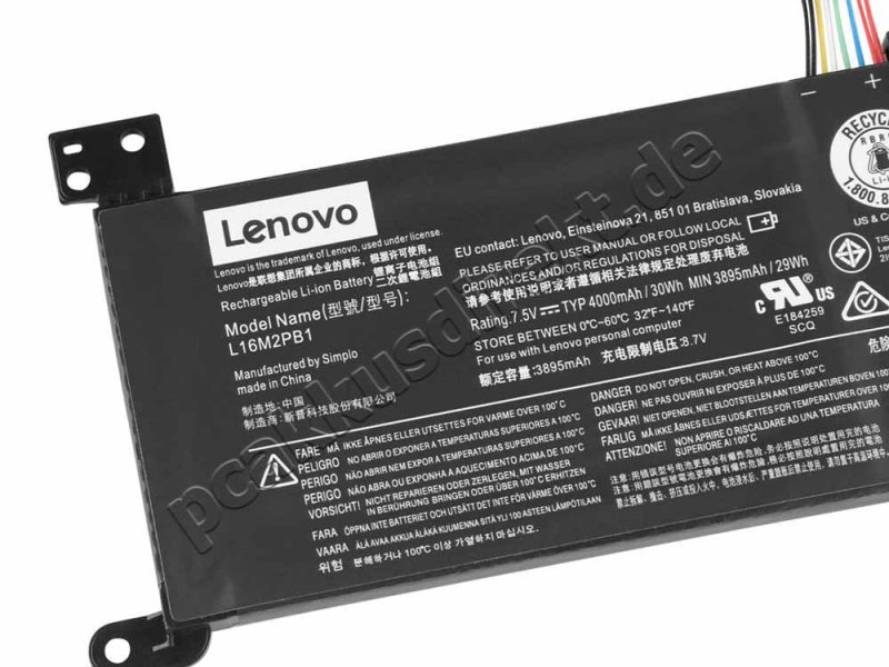 Original 30Wh 4030mAh 2 Zellen Akku Lenovo Ideapad S145-15IIL