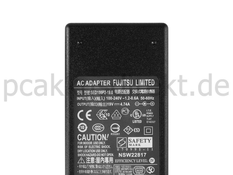 90W Fujitsu 34062082 34065911 Netzteil Ladegerät + Frei Ladekabel