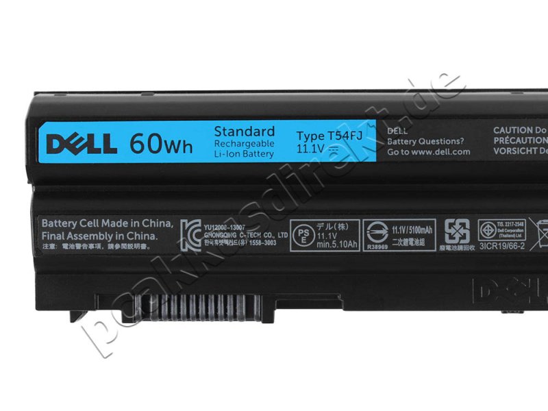 Original 5400mAh 60Wh 6-Zellen Akku Dell Latitude E6430 (6430-2007)