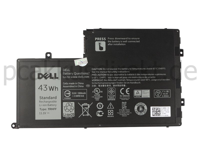 Original 43Wh 3800mAh 3 Zellen Akku Dell 1WWHW 01WWHW