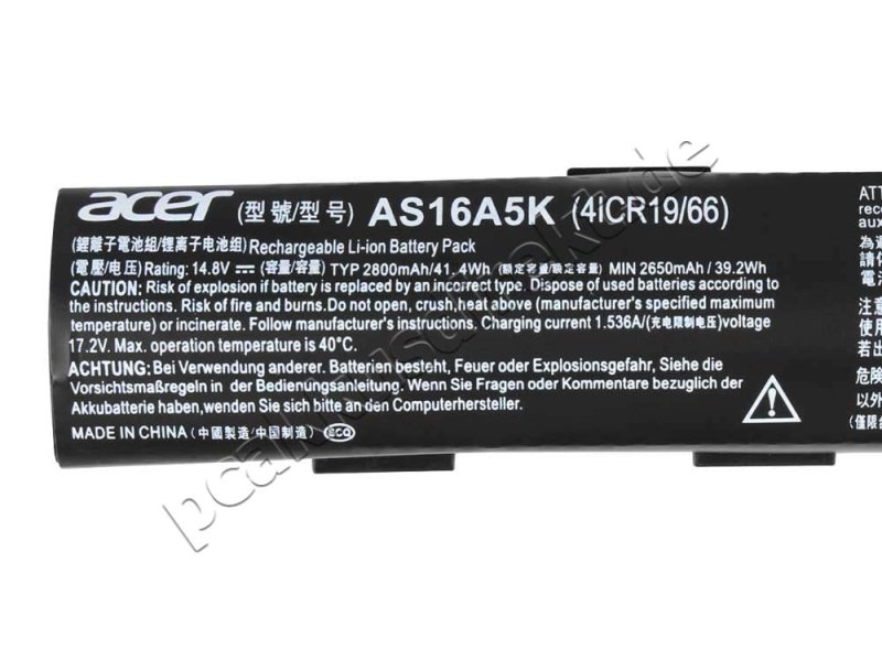 2800mAh 41.4Wh 4 Zellen Akku Acer Aspire E5-476G-557Y NX.GWWCF.003