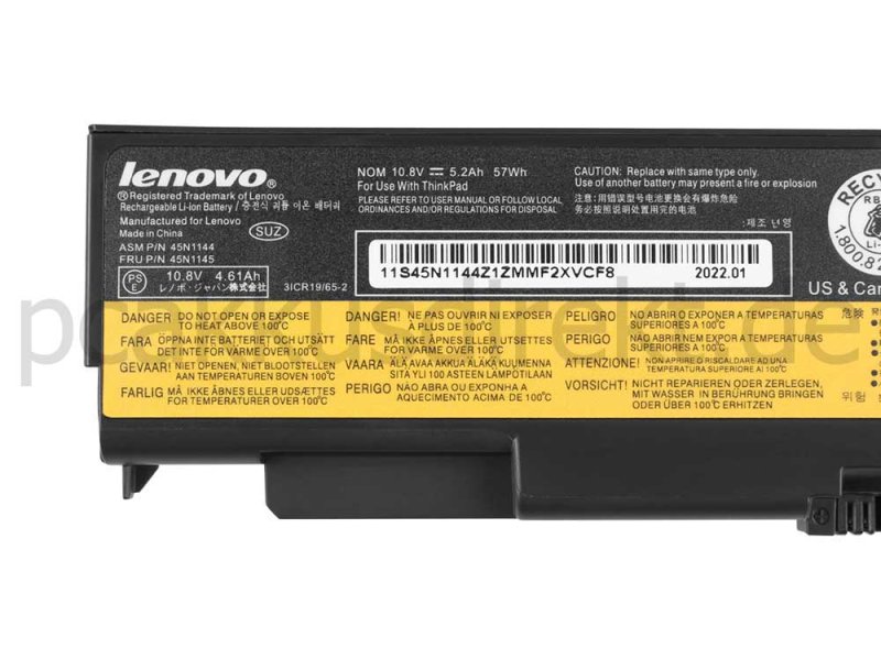 Original 6 Zellen 5200mAh 57Whr Akku Lenovo Thinkpad T540P 20BE Serie