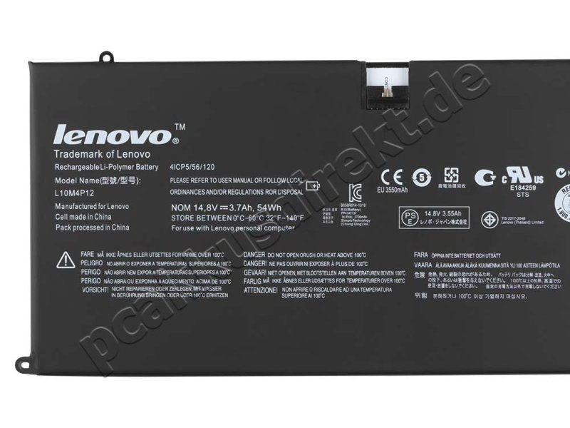 54Whr 8 Zellen 3700mAh Akku Lenovo IdeaPad Yoga 13 59340248