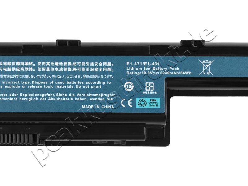 6 Zellen 5200mAh Akku Packard Bell EasyNote LK11-BZ-080GE LV11HC-137GE