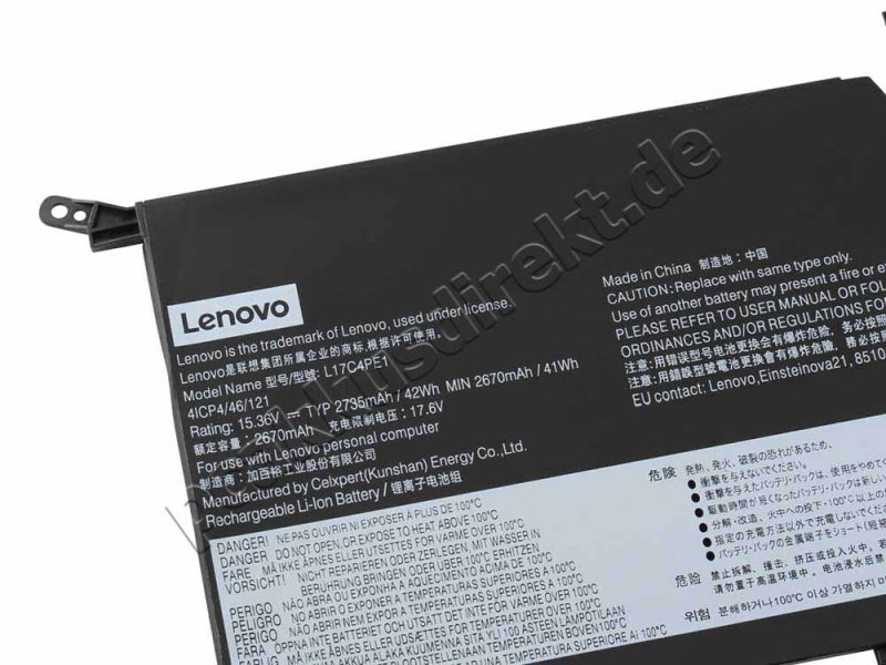 Original 2735mAh 42Wh 4 Zellen Akku Lenovo Yoga S730-13IWL 81J0