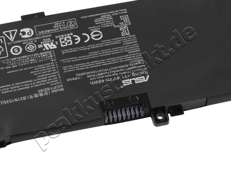 Original 4110mAh 48Wh 3 Zellen Akku Asus B31N1535