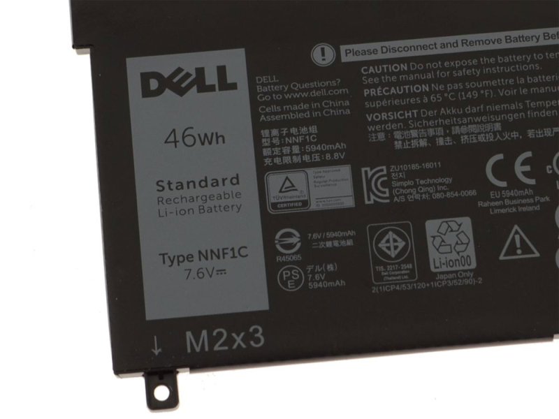 Original 46Wh 4 Zellen Akku Dell XPS 13 9365 i7-7Y75