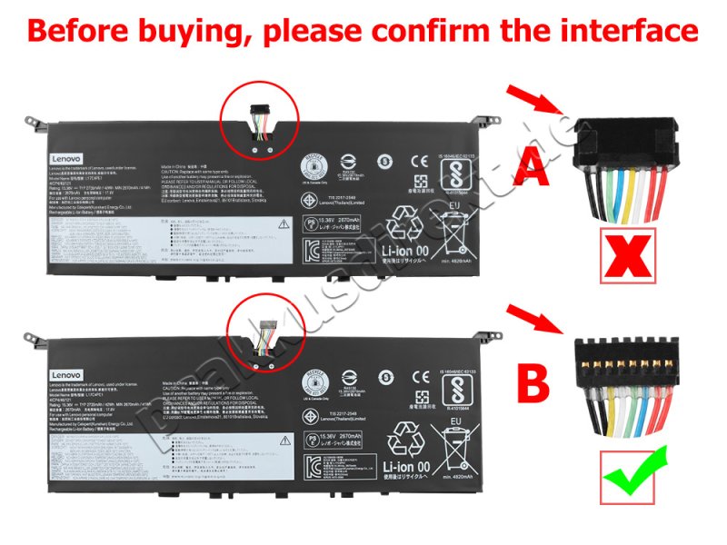 Original 2735mAh 42Wh 4 Zellen Akku Lenovo Yoga S730-13IWL 81J0