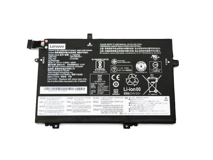 Original 4080mAh 45Wh 3 Zellen Akku Lenovo ThinkPad L580 20LW - zum Schließen ins Bild klicken