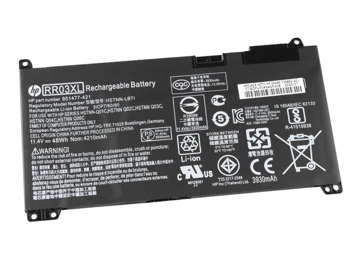 4000mAh 48Wh 4 Zellen Akku HP ProBook 455 G5 - zum Schließen ins Bild klicken