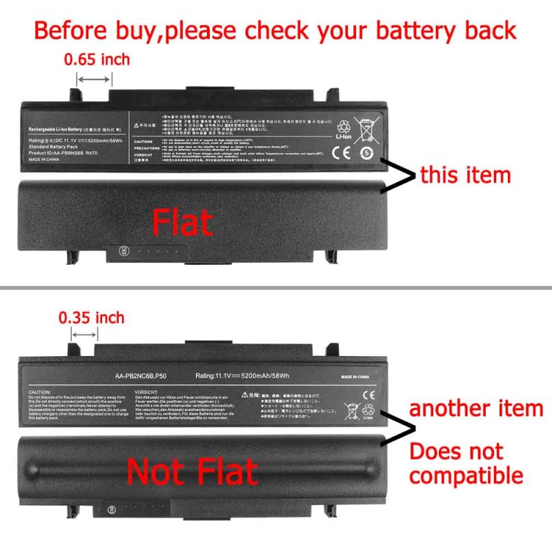 6 Zellen 5200mAh Akku Samsung AA-PB9NC5B AA-PB9NC6B