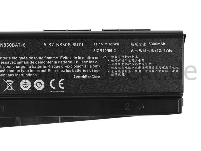 5300mAh 62Wh 6 Zellen Akku Schenker Media 17 (N870HK1) Serie