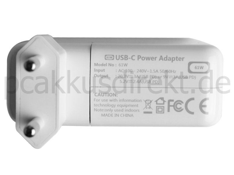 61W USB-C Apple MacBook Pro 13 2020 A2289 Netzteil Ladegerät