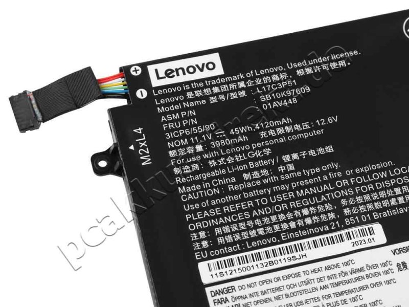 Original 4050mAh 45Wh 3 Zellen Akku Lenovo ThinkPad E480 20KN009QGE