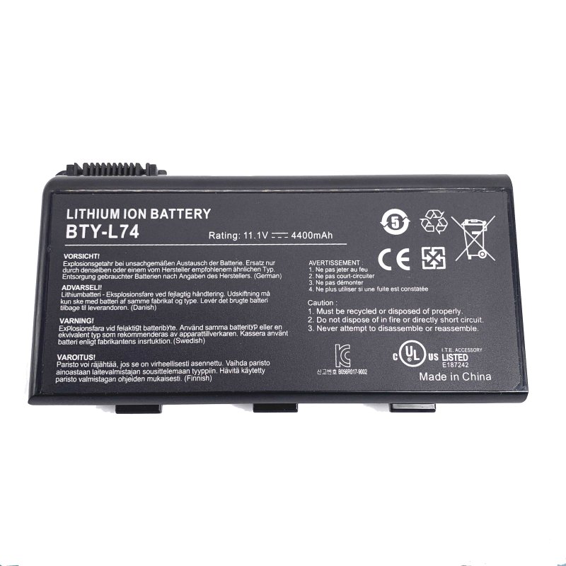 4400mAh 6 Zellen MSI BTY-L74 BTY-L75 MS-1682 91NMS17LD4SU1 Akku