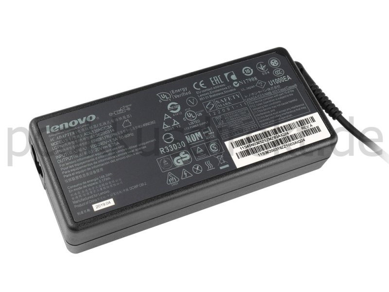 135W Lenovo ThinkPad X1 Extreme 2nd Gen 20QV000BCA Netzteil Ladegerät