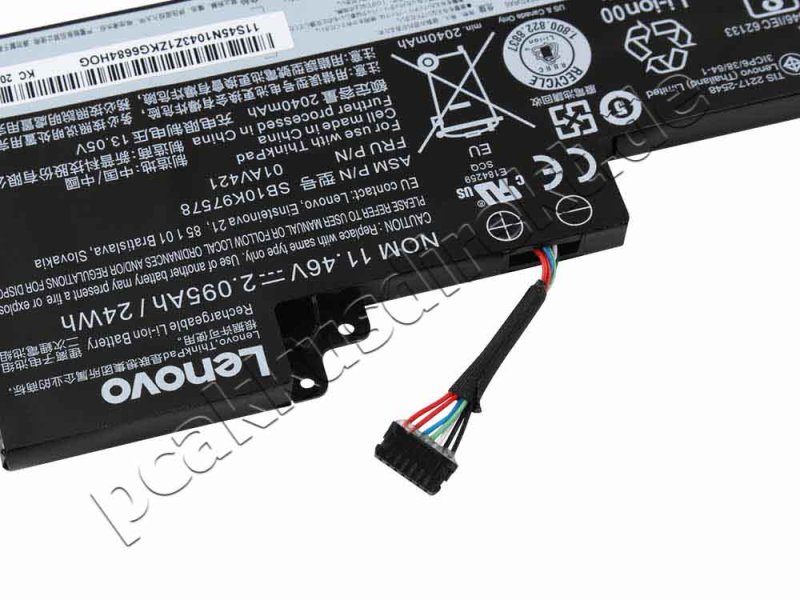 Original 2095mAh 24Wh 3 Zellen Akku Lenovo 01AV419 01AV420