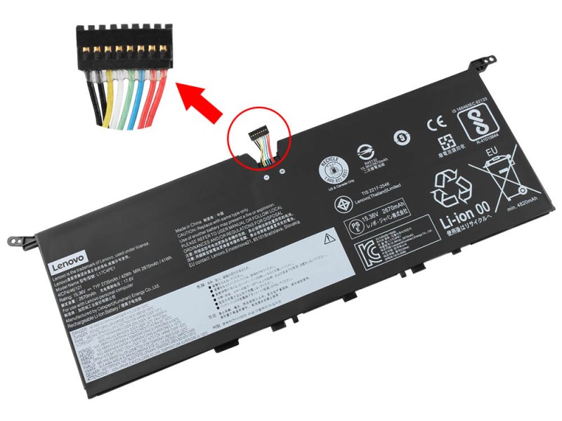 Original 2735mAh 42Wh 4 Zellen Akku Lenovo Yoga S730-13IWL 81J0