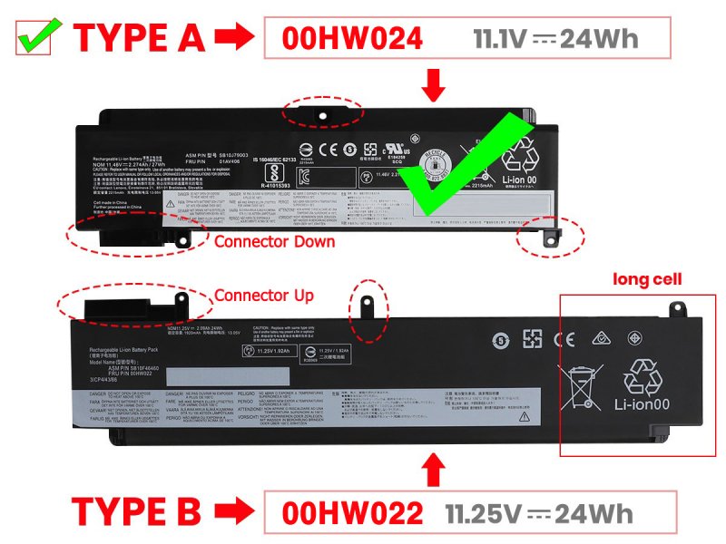 Original 2065mAh 24Wh 3 Zellen Akku Lenovo 01AV462 L16M3P73