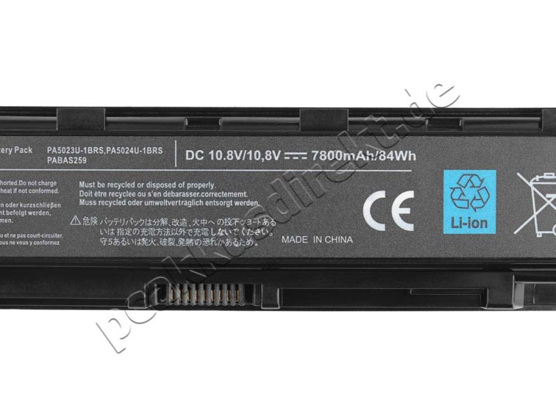 9 Zellen 7800mAh Akku Toshiba Satellite A50-A-13M A50-A-13N