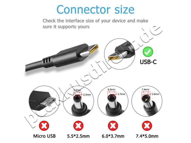 65W USB-C Lenovo IdeaPad 5 14ALC05 82LM Netzteil Ladegerät + Ladekabel