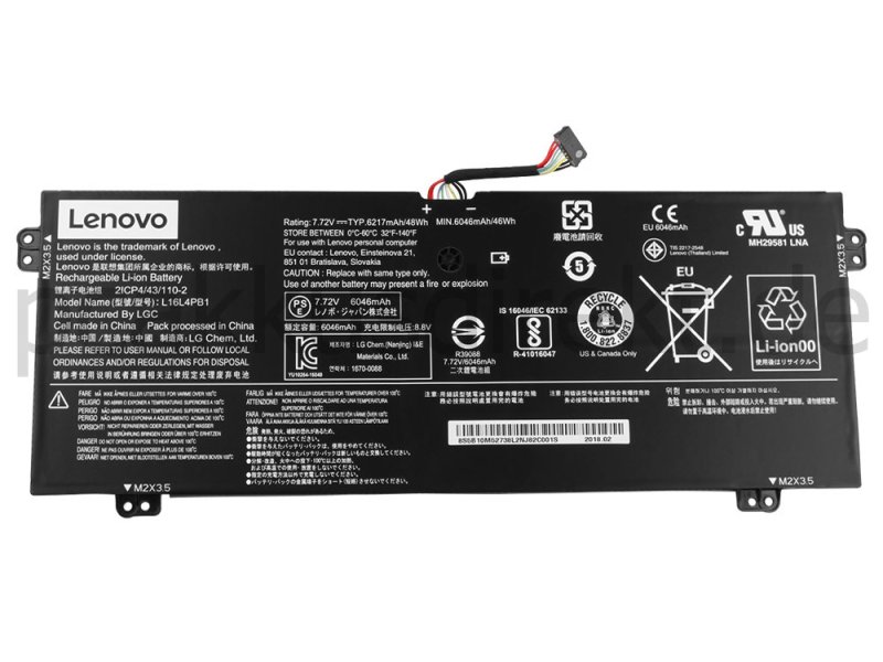 6268mAh 48Wh 4 Zellen Akku Lenovo Yoga 720-13IKB 80X6001GFR