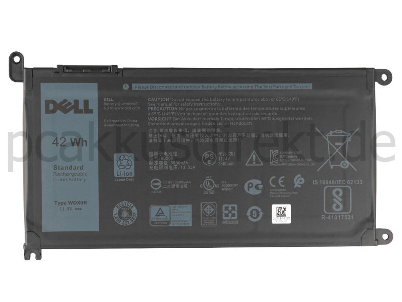 Original 3500mAh 42Wh 3 Zellen Akku Dell Inspiron 15 5567 P66F P66F001