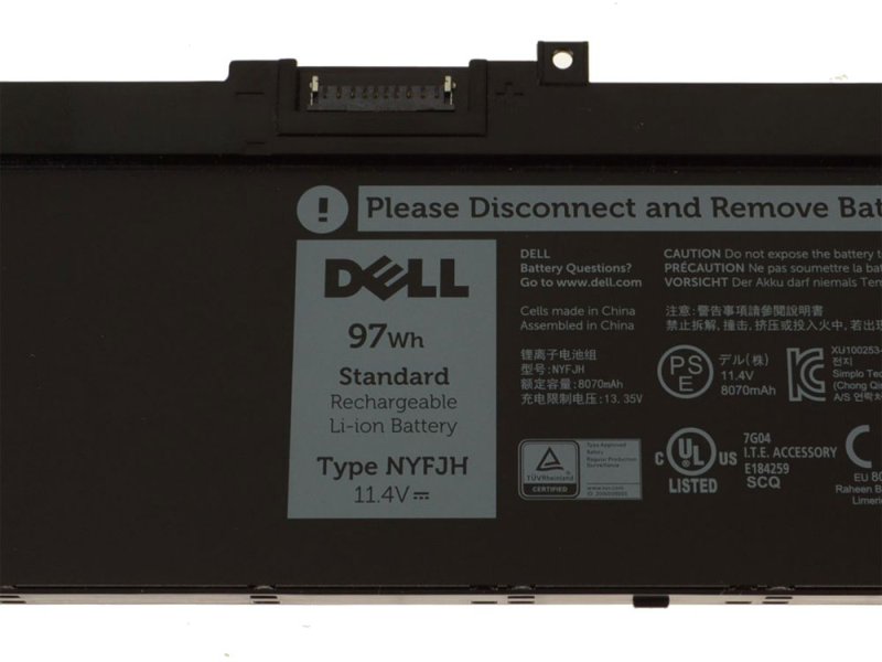 Original 97Wh 6 Zellen Akku Dell Precision 7540 7740