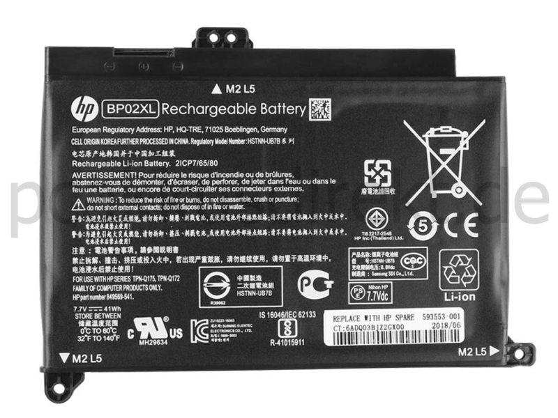 Original 41Wh Akku HP Pavilion 15-au030ng 15-au009nt