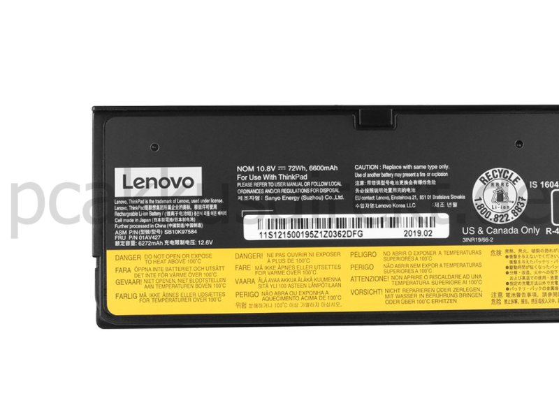 Original 6600mAh 72Wh 6 Zellen Akku Lenovo ThinkPad T580 20LA