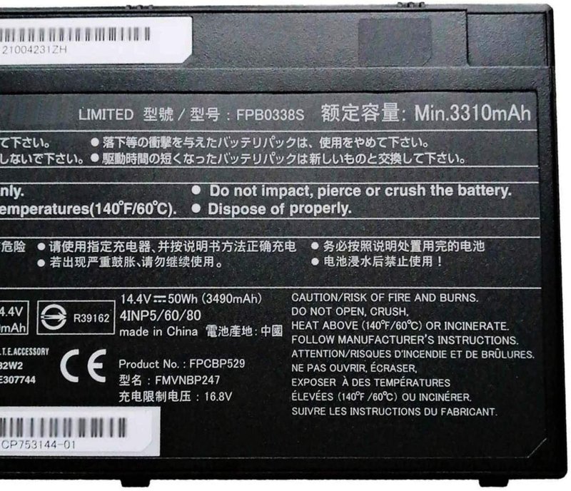 Original Fujitsu Lifebook U757 Lifebook U758 Akku 3490mAh 50Wh 4-Zellen