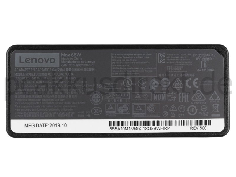 65W USB-C Lenovo ThinkPad E590 20NB005AMB Netzteil Ladegerät