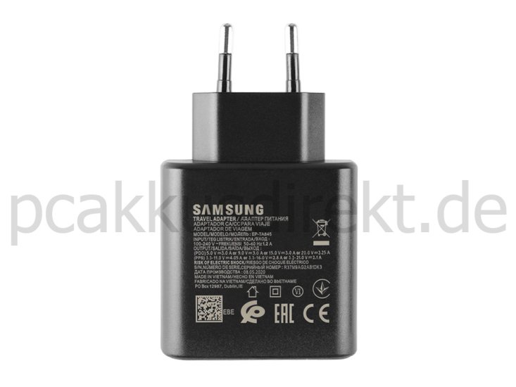 45W USB-C Samsung Galaxy Tab S6 Lite SM-P615 Netzteil Ladegerät + Ladekabel - zum Schließen ins Bild klicken