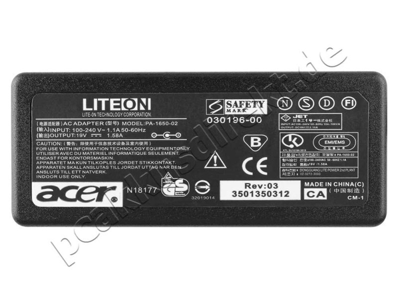 Original 30W Netzteil Acer AP.03001.001 AP.03003.001