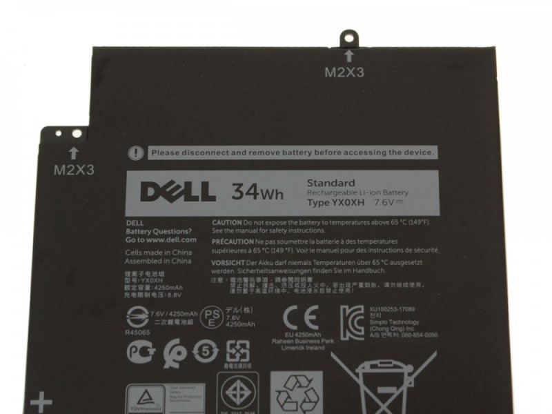 Original 4250mAh 34Wh 2-Zellen Akku Dell 0C668F 0WYCVV