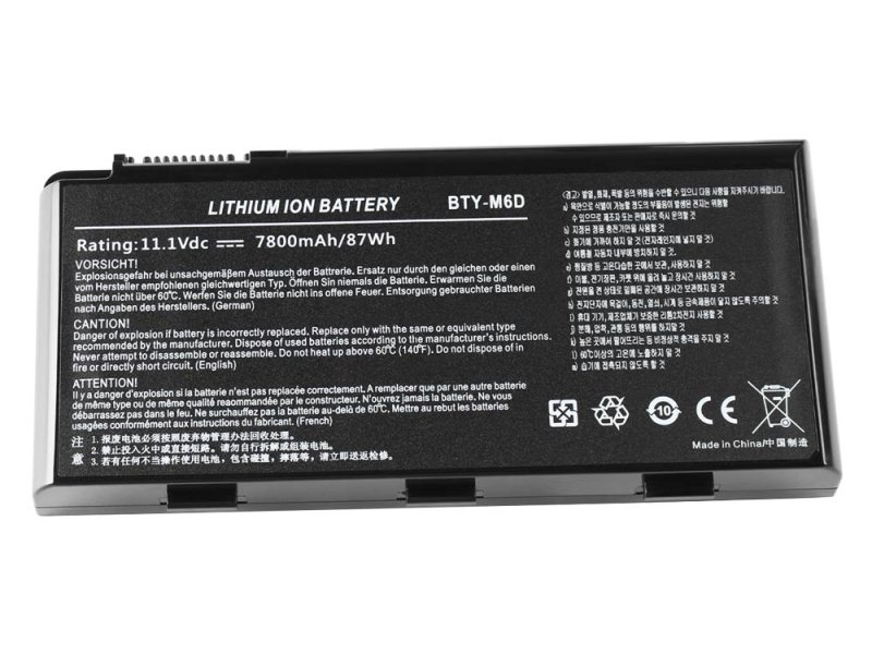 Original 7800mAh 9 Zellen Akku Medion Erazer X7825