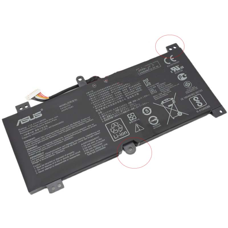 Original 66Wh 4335mAh 4 Zellen Akku Asus 0B200-02940000 C41N1731