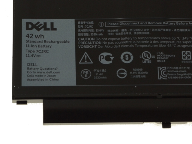 Original 3530mAh 42Wh 4-Zellen Akku Dell Latitude E7470-FFDD3