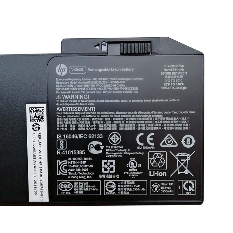 Original 5844mAh 90Wh 4 Zellen Akku HP ZBook 15 G5 ZBook 15 G6