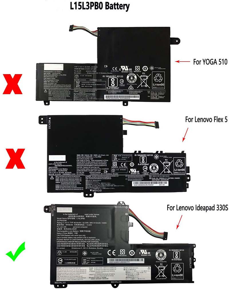 Original 4645mAh 52.5Wh 3 Zellen Akku Lenovo Ideapad 330S-15ARR