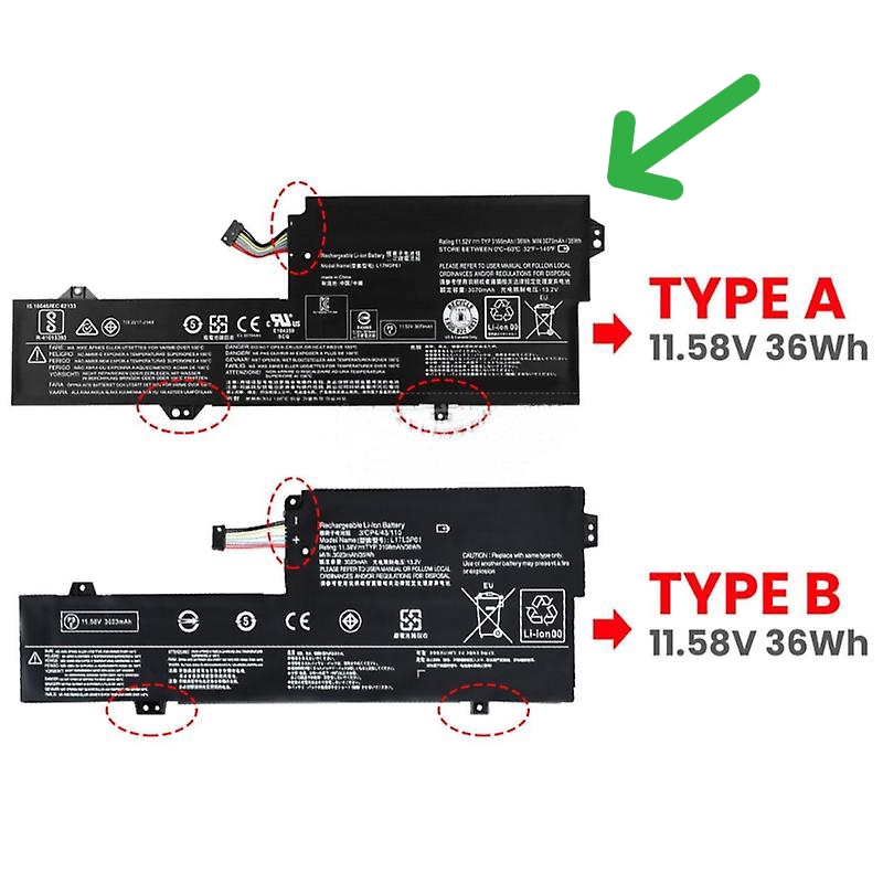 Original 3070mAh 36Wh 3 Zellen Akku Lenovo Yoga 330-11IGM 81A6005UGE